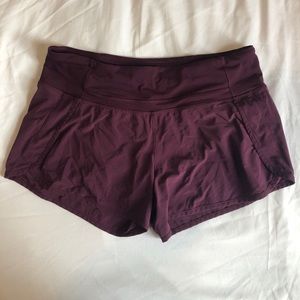 Lululemon speed up short 4” size 8